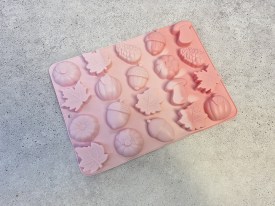 Molde silicona tricolor rosa 20 figuras otoño 